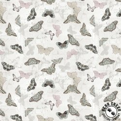 Clothworks Harmony Butterflies Pewter