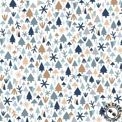 P&B Textiles Polar Pals Tiny Trees White