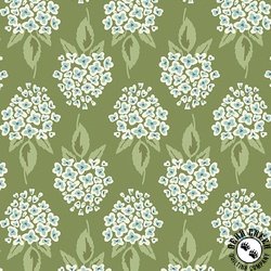 Andover Fabrics Heartland Hydrangea Evergreen