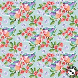 Studio E Fabric In The Thicket Bluebirds Light Blue Studio E Fabric In The Thicket Bluebirds Light Blue