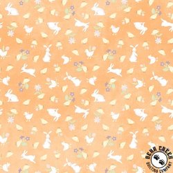 Maywood Studio Little Chicks Flannel Bunnies and Chicks Orange Maywood Studio Little Chicks Flannel Bunnies and Chicks Orange