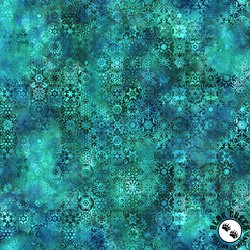 In The Beginning Fabrics Impressions Small Mosaic Teal