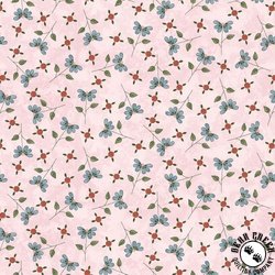 Henry Glass Pocketful of Posies Tossed Flowers and Buds Light Pink Henry Glass Pocketful of Posies Tossed Flowers and Buds Light Pink