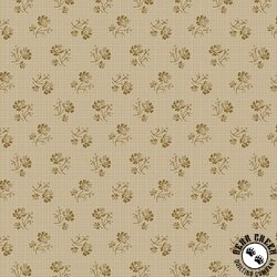 Andover Fabrics Ayla Grid Flower Wheat