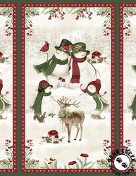 Wilmington Prints Woodland Snowmen Large Panel Multi Wilmington Prints Woodland Snowmen Large Panel Multi