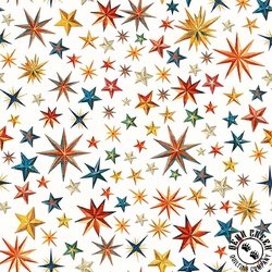 QT Fabrics Yippie Ki Yay! Stars White QT Fabrics Yippie Ki Yay! Stars White