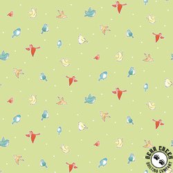 Riley Blake Designs Happy at Home Birds Lime