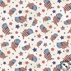 P&B Textiles Farmhouse Americana Wooden Map Toss Cream P&B Textiles Farmhouse Americana Wooden Map Toss Cream