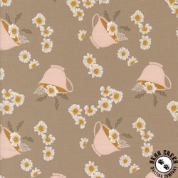 Moda Frivolity Daisy Tea Mushroom Moda Frivolity Daisy Tea Mushroom