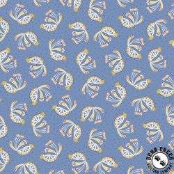 P&B Textiles Country Poetry Tossed Birds Blue P&B Textiles Country Poetry Tossed Birds Blue