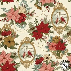 Riley Blake Designs Christmas Greetings Main Cream Riley Blake Designs Christmas Greetings Main Cream