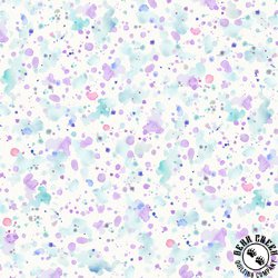 P&B Textiles Sally's Speckle 108 Inch Wide Backing Fabric Paint Splatter Teal/Purple