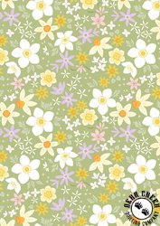 Lewis and Irene Fabrics Joys of Spring Springtide Spring Green