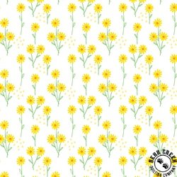 Benartex Delightful Daisies Field of Daisies White Benartex Delightful Daisies Field of Daisies White