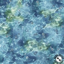 P&B Textiles Koi Pond Reflections Blue/Green