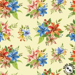 Windham Fabrics Lily Splendid Lilies Ivory Windham Fabrics Lily Splendid Lilies Ivory