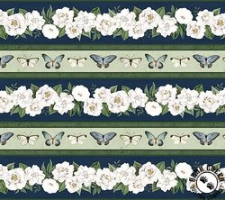 Wilmington Prints Garden Grace Border Stripe Wilmington Prints Garden Grace Border Stripe