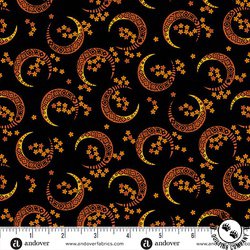 Andover Fabrics Midnight Moon Crescent Moon Midnight