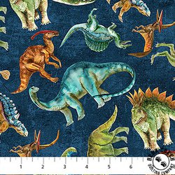 Northcott Dino Roar Dino Toss Navy/Multi Northcott Dino Roar Dino Toss Navy/Multi