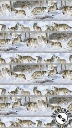 Northcott Naturescapes Wild At Heart Border Light Blue/Multi