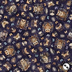 QT Fabrics Night Owls Eggplant QT Fabrics Night Owls Eggplant