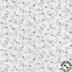 Maywood Studio Patchwork Blue Vines Cream