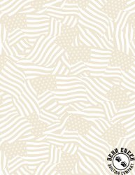 Wilmington Prints Stars of Valor Flag Texture All Over Cream