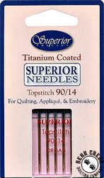 Superior Titanium-Coated Topstitch Needles #90/14 Superior Titanium-Coated Topstitch Needles #90/14