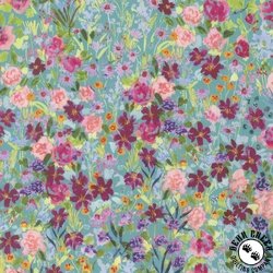 Moda Soulstice Garden Glitter Turquoise Moda Soulstice Garden Glitter Turquoise