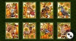 Studio E Fabrics Autumn Fields Block Panel Hunter Green Studio E Fabrics Autumn Fields Block Panel Hunter Green