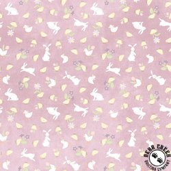 Maywood Studio Little Chicks Flannel Bunnies and Chicks Purple