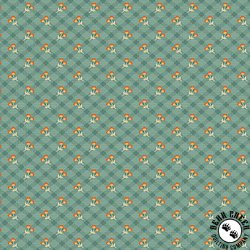 Andover Fabrics Autumn Woods Harvest Check Teal