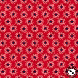 Andover Fabrics Salute Sun Star Red