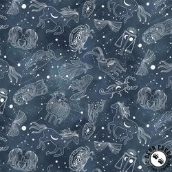 P&B Textiles Celestial Seasons Astrology Symbols Navy P&B Textiles Celestial Seasons Astrology Symbols Navy