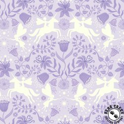 Lewis and Irene Fabrics Glow Fairies Fairy Friends Light Dusk Lilac Lewis and Irene Fabrics Glow Fairies Fairy Friends Light Dusk Lilac