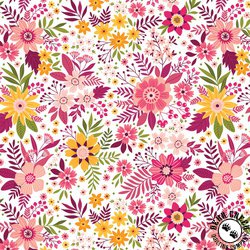 Benartex Among the Wildflowers 108 Inch Wide Backing Fabric Daybreak Berry