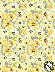 Wilmington Prints Patch of Sunshine Large Floral Green
