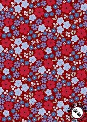 Lewis and Irene Fabrics Forever Blooms Floral Palette Claret Lewis and Irene Fabrics Forever Blooms Floral Palette Claret