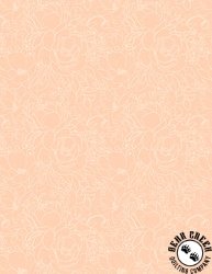 Wilmington Prints Peach Whispers Floral Outlines Peach Wilmington Prints Peach Whispers Floral Outlines Peach