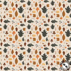 Riley Blake Designs Pumpkin Spice Leaves Ivory