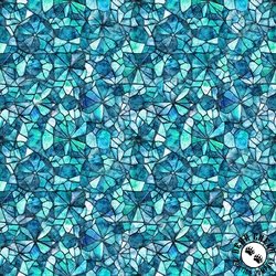 QT Fabrics Mosaic Blooms Mosaic Blender Turquoise QT Fabrics Mosaic Blooms Mosaic Blender Turquoise
