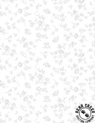 Wilmington Prints Essentials Garden Whispers Ditsy Floral White on White
