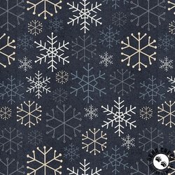 Studio E Fabric Snowy Days and Frosty Nights Snowflake Stitches Graphite Studio E Fabric Snowy Days and Frosty Nights Snowflake Stitches Graphite