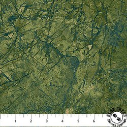 Northcott Autumn Woodland Naturescapes Marble Green