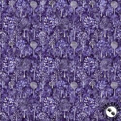QT Fabrics Night Owls Trees Purple QT Fabrics Night Owls Trees Purple