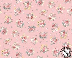 Maywood Studio La Fleur Flannel Bouquets Pink