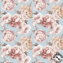 Riley Blake Designs Daybreak on the Prairie Peonies Blue Riley Blake Designs Daybreak on the Prairie Peonies Blue