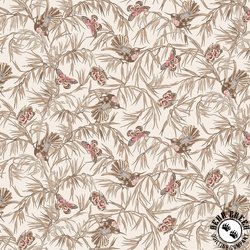 Maywood Studio Meadow Blush Birds and Butterflies White
