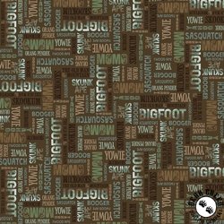 P&B Textiles Bigfoot Country 4-Way Nicknames Dark Brown P&B Textiles Bigfoot Country 4-Way Nicknames Dark Brown
