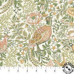 Northcott Ornithology Pheasant Grove Cream/Multi